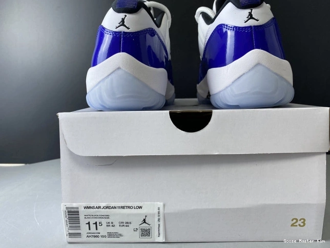 Low White Air Jordan 11 Concord AH7860-100 Retro 0821